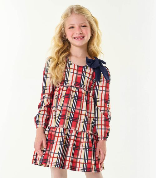 Vestido Infantil Manga Longa Trick Nick Vermelho
