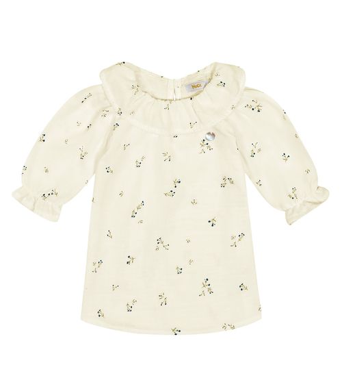 Vestido Infantil Manga Longa Trick Nick Detalhes Azul