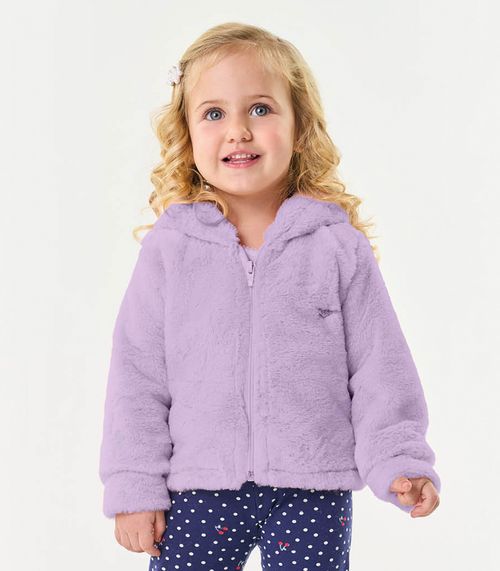 Casaco Infantil Feminino Com Capuz Trick Nick Roxo