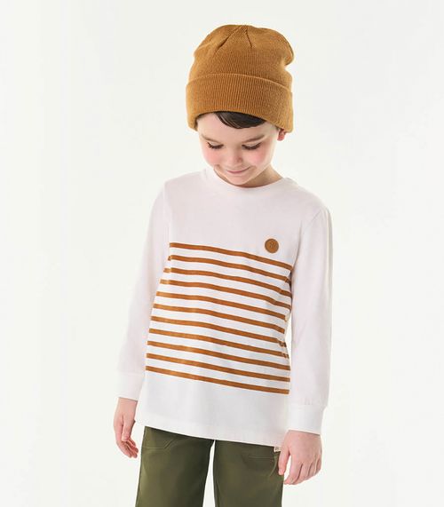 Conjunto Camiseta Manga Longa E Calça Trick Nick Bege