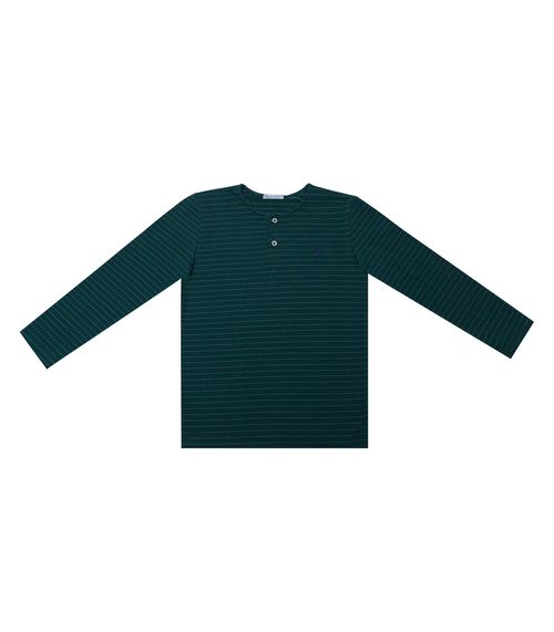 Camiseta Infantil Menino Manga Longa Trick Nick Verde