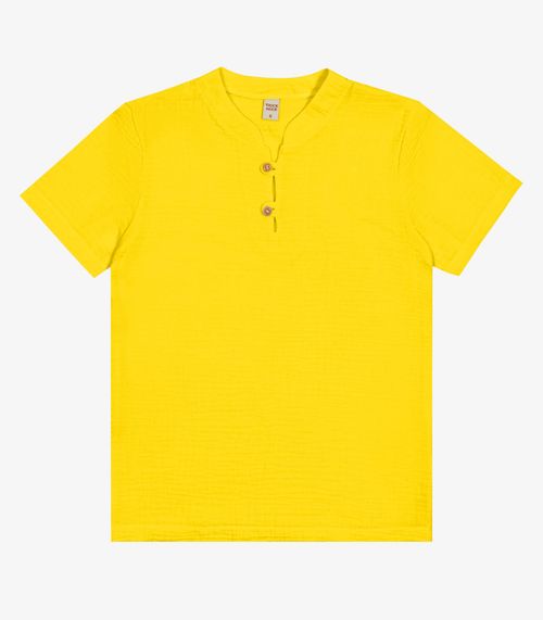 Camisa Infantil Masculina Texturizada Trick Nick Amarelo