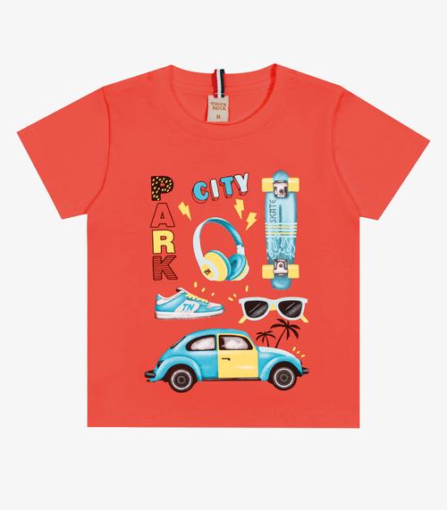 Camiseta Infantil Menino Trick Nick Laranja