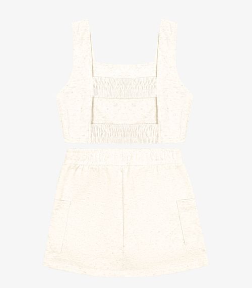 Conjunto Infantil Regata Com Saia Trick Nick Bege