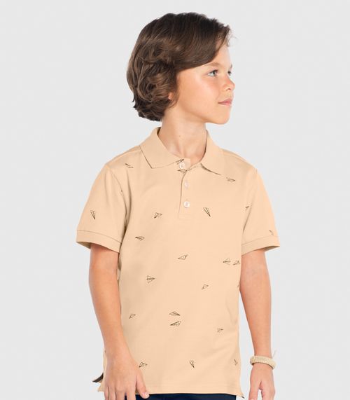 Conjunto Infantil Camiseta Com Bermuda Trick Nick Bege