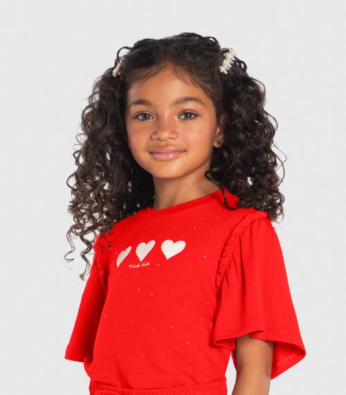 Conjunto Infantil Blusa Com Shorts Trick Nick Laranja