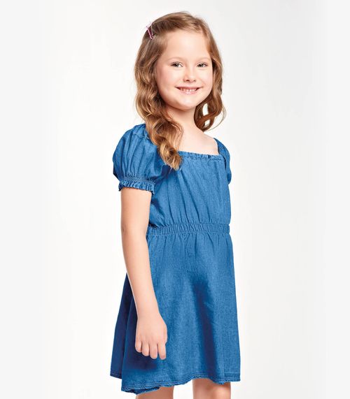 Vestido Jeans Infantil Trick Nick Azul