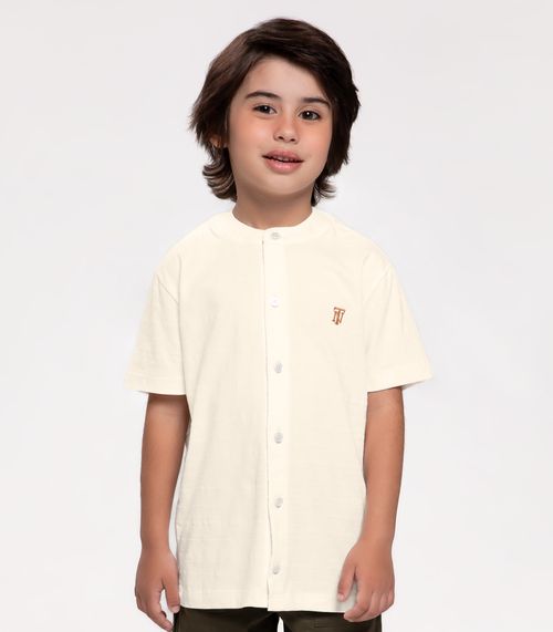 Camisa Infantil Em Meia Malha Trick Nick Bege