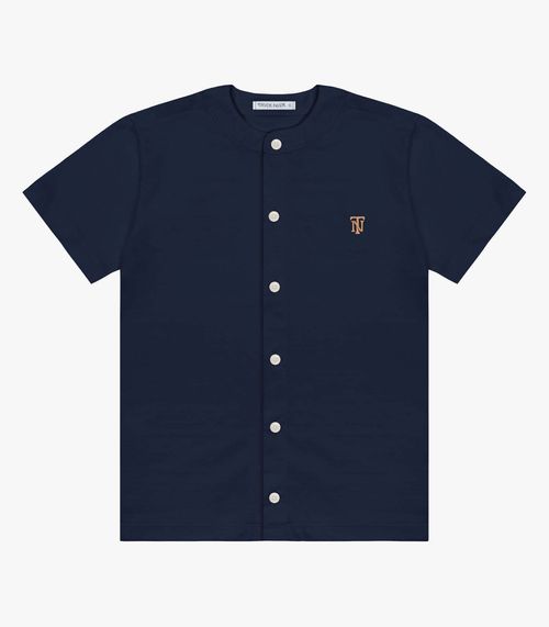 Camisa Infantil Em Meia Malha Trick Nick Azul