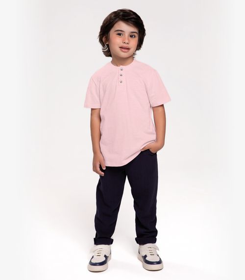 Calça Infantil Menino Em Linho Trick Nick Azul