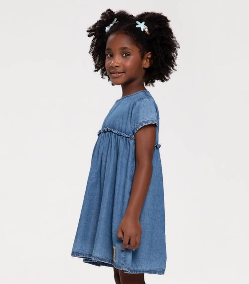 Vestido Jeans Infantil Trick Nick Azul