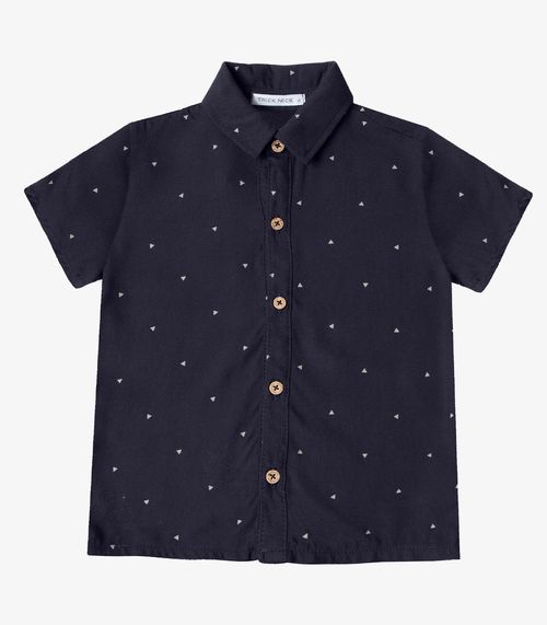 Camisa Infantil Masculina Gola Dupla Trick Nick Azul