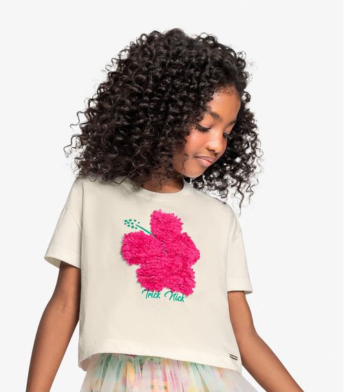 Conjunto Infantil Blusa Com Saia Trick Nick Bege