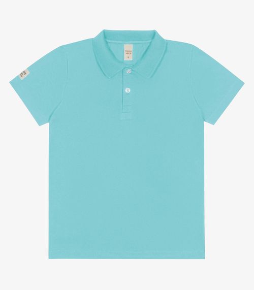 Camisa Polo Juvenil Meia Malha  Trick Nick Azul