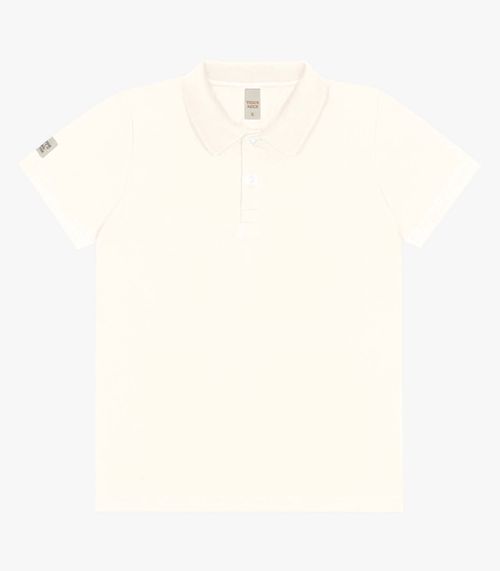 Camisa Polo Juvenil Meia Malha  Trick Nick Bege