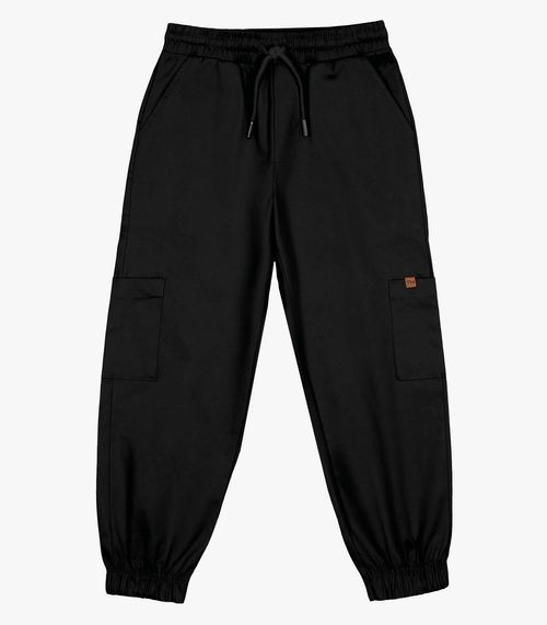Calça Infantil Menino Em Sarja Trick Nick Preto