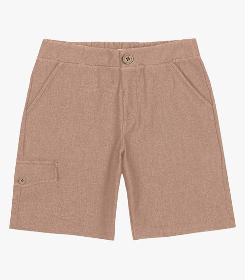 Bermuda Infantil Em Moletinho Trick Nick Marrom