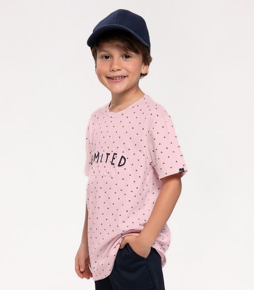 Camiseta Infantil Masculina Limited Trick Nick Rosa