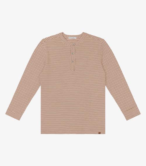Camiseta Infantil Masculino Manga Longa Trick Nick Marrom