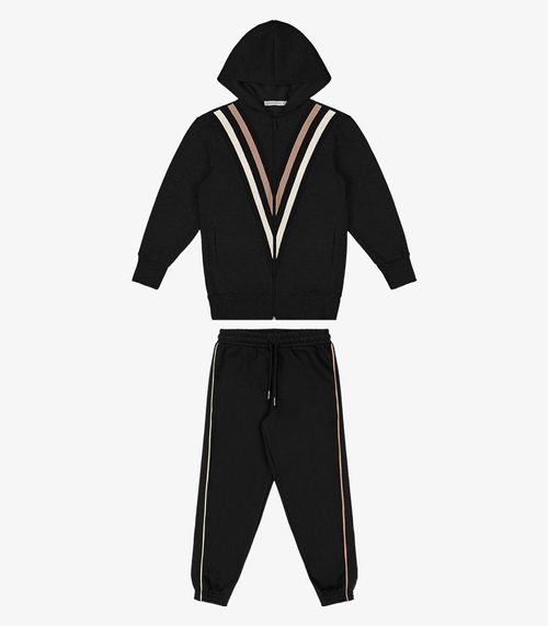 Conjunto Jaqueta Com Capuz e Calça Trick Nick Preto