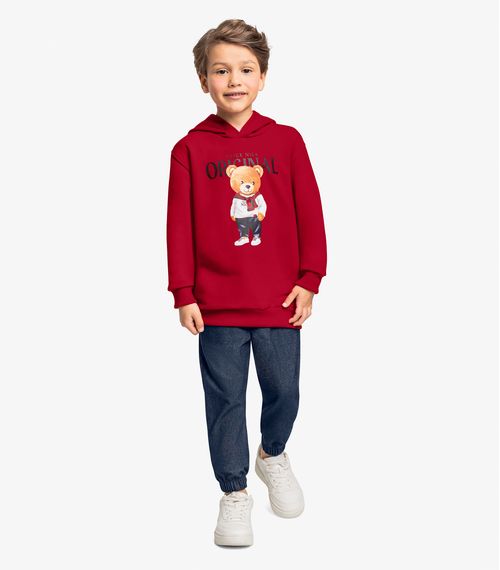 Conjunto Blusão Com Capuz e Calça Trick Nick Vermelho