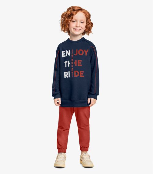 Conjunto Infantil Blusão Com Calça Trick Nick Azul