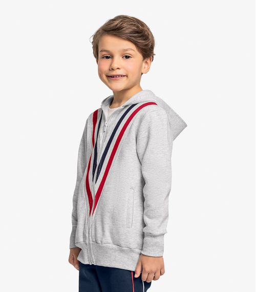 Conjunto Jaqueta Com Capuz e Calça Trick Nick Cinza