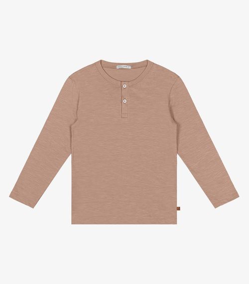Camiseta Infantil Manga Longa Trick Nick Marrom
