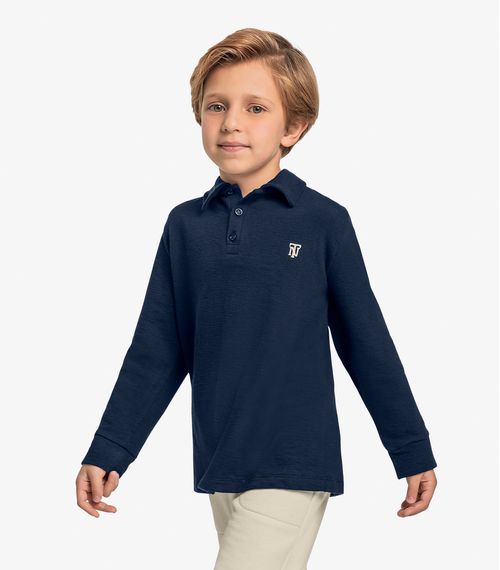 Conjunto Infantil Polo Com Calça Trick Nick Azul