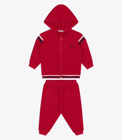 Conjunto Jaqueta Com Capuz e Calça Trick Nick Vermelho