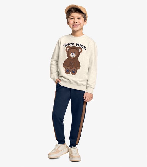 Conjunto Blusão Com Calça Trick Nick Bege
