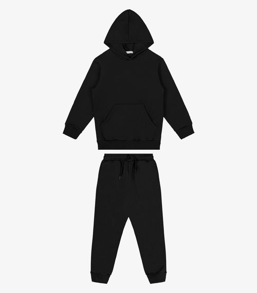 Conjunto Blusão Com Capuz e Calça Trick Nick Preto