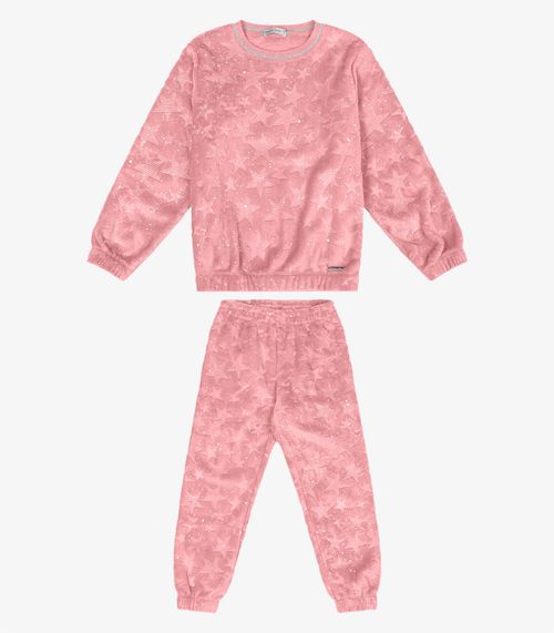 Conjunto Blusão Com Calça Pelo Star Trick Nick Rosa