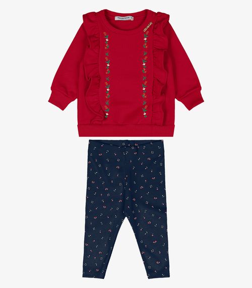 Conjunto Blusão Com Legging Trick Nick Vermelho