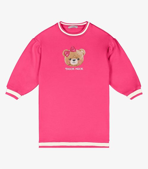 Vestido Moletom Trick Nick Rosa