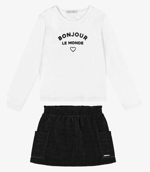Conjunto Blusa Com Saia Trick Nick Preto