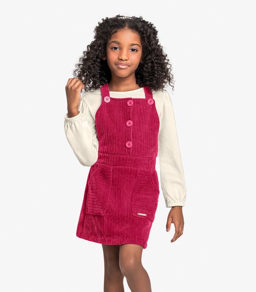 Conjunto Blusa Com Salopete Trick Nick Vermelho