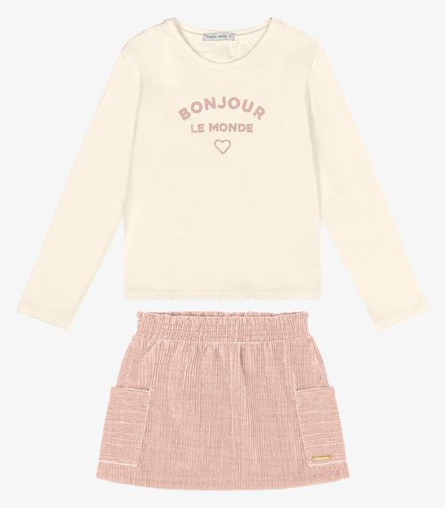 Conjunto Blusa Com Saia Trick Nick Rosa