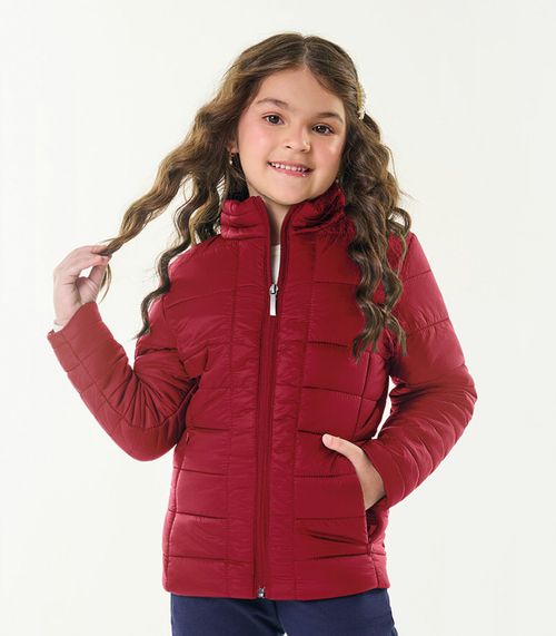 Jaqueta Puffer Infantil Trick Nick Vermelho