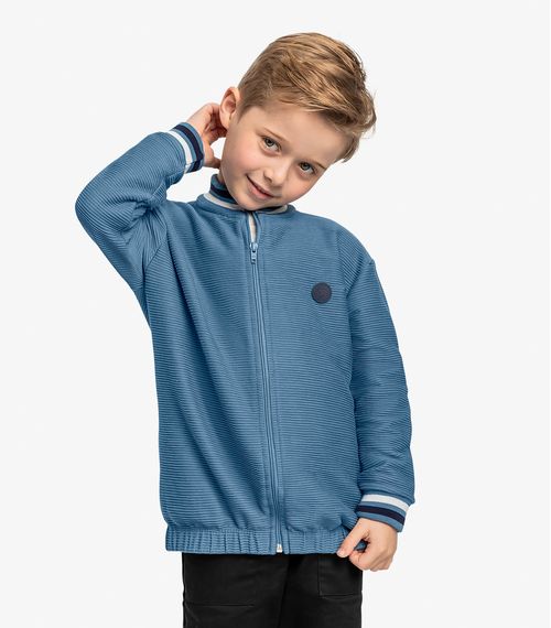 Jaqueta Infantil Masculina Bomber Trick Nick Azul
