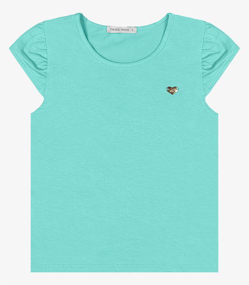 Blusa Infantil Feminina Cotton Leve Trick Nick Azul