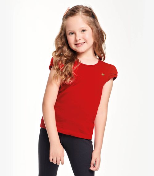 Blusa Infantil Feminina Cotton Leve Trick Nick Vermelho