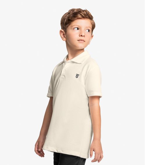Camisa Polo Infantil Trick Nick Bege
