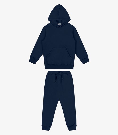 Conjunto Blusão Com Capuz e Calça Trick Nick Azul