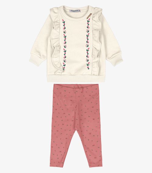 Conjunto Blusão Com Legging Trick Nick Bege
