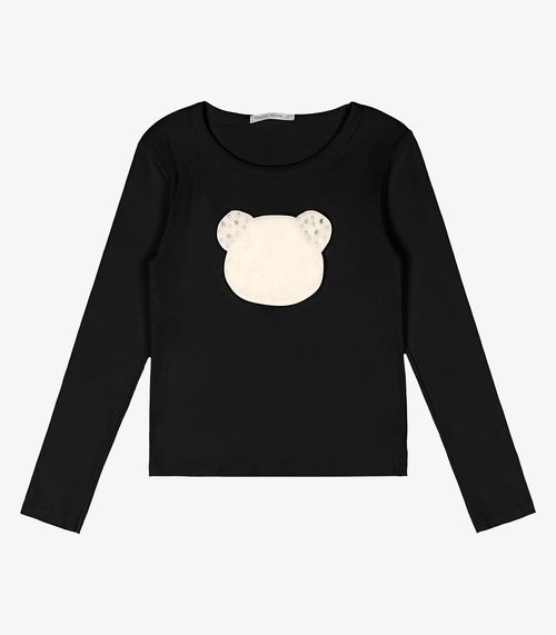 Blusa Manga Longa Trick Nick Preto
