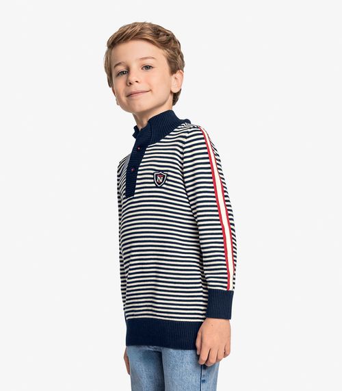 Suéter Infantil Masculino Em Tricot Trick Nick Azul