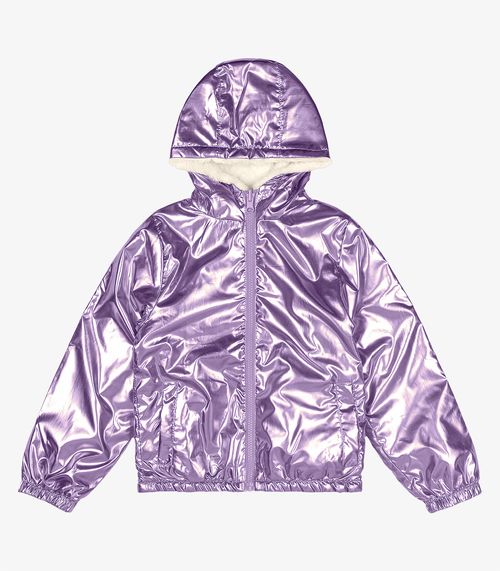 Jaqueta Infantil Feminina Metalizada Trick Nick Roxo