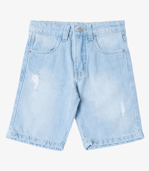 Bermuda Masculina Infantil Jeans Trick Nick Azul