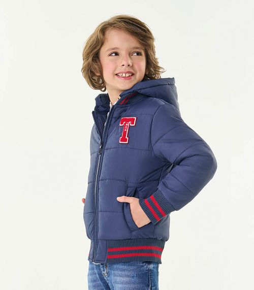 Jaqueta Infantil Masculina Com Capuz Trick Nick Azul